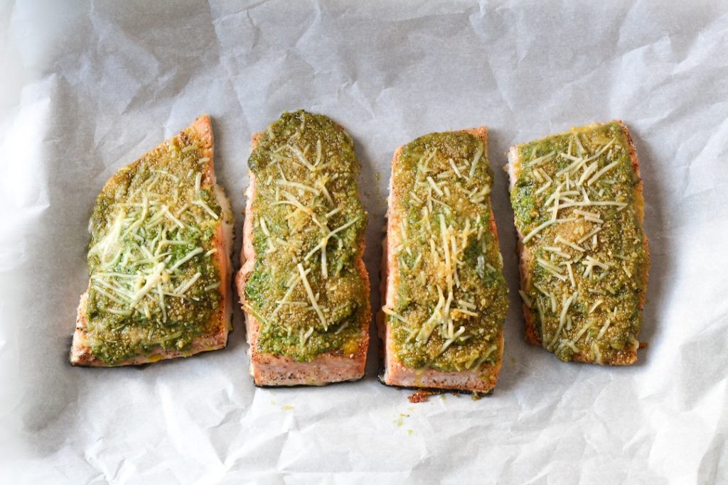 pesto crusted salmon