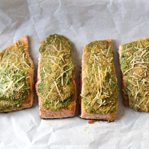 pesto crusted salmon