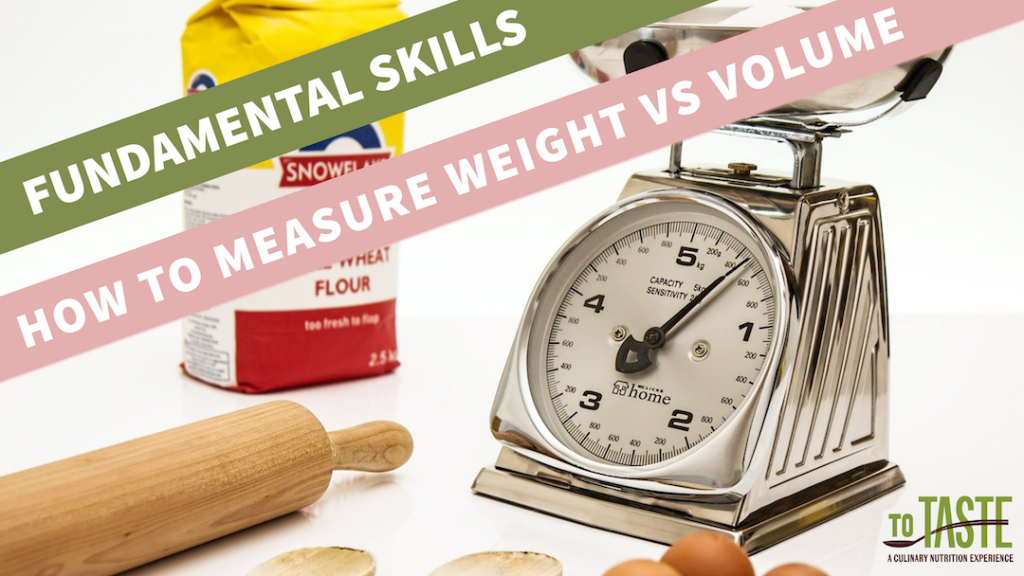 how to measure weight vs volume