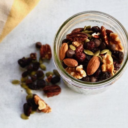 trail mix base recipe in a jar