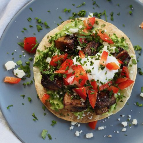 roasted mushroom tostadas