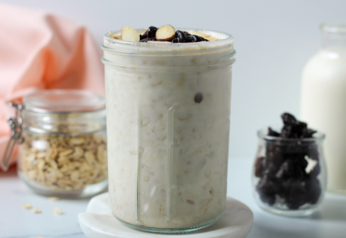 Chocolate cherry overnight oats