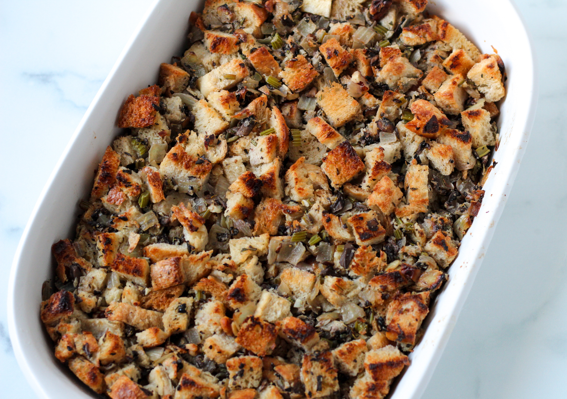 Mushroom Stuffing with Walnuts
