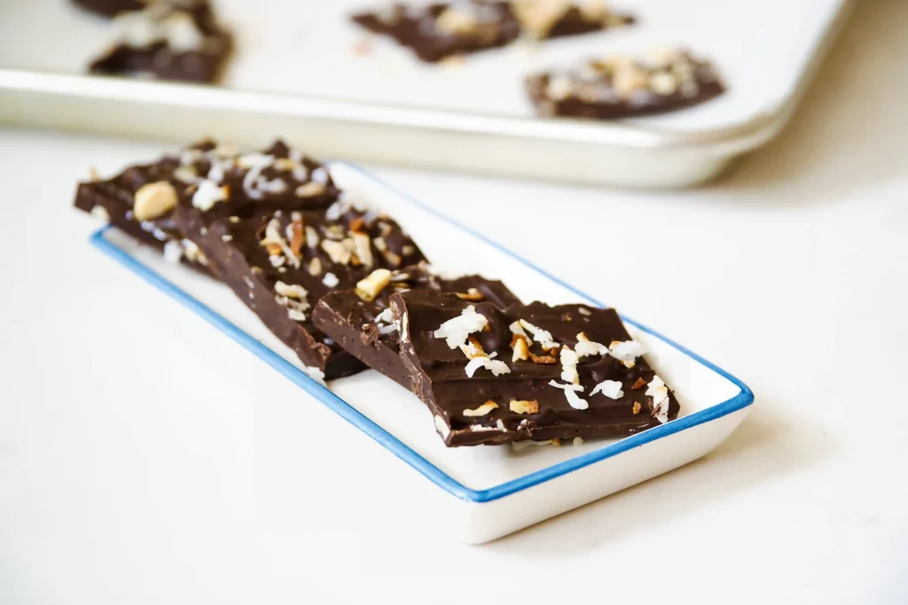 Coconut Almond Dark Chocolate Bark