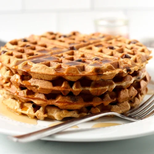 Oat Waffles with Yeast