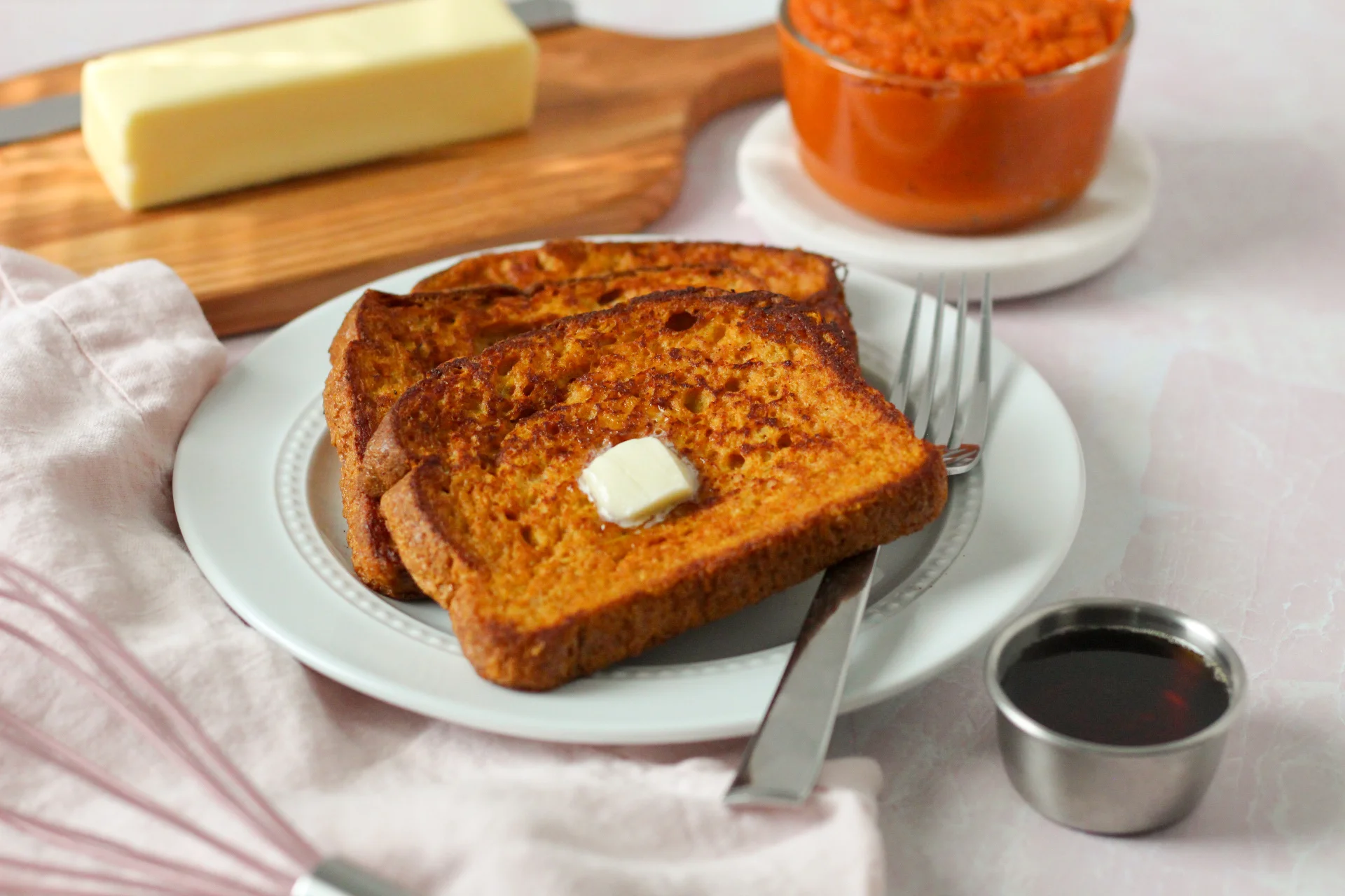 Pumpkin French Toast with Whole Grain Bread